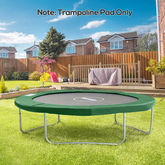 10ft Trampoline de remplacement coussin de sécurité, couverture de ressort imperméable, vert