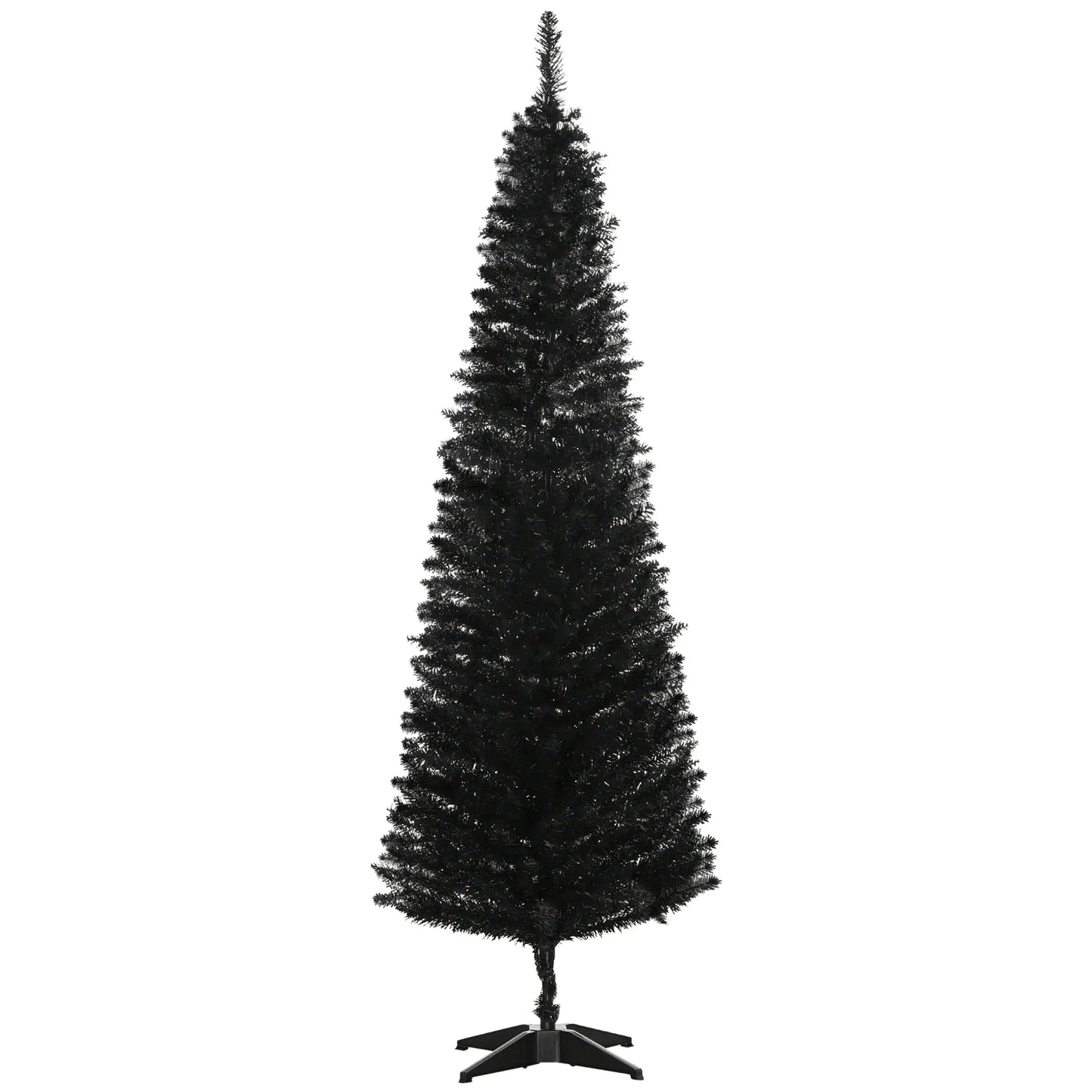 6 Pencil Slim Artificial Christmas Tree, Realistic Branches, Sturdy Metal Stand, Black Pencil Christmas Trees at Gallery Canada