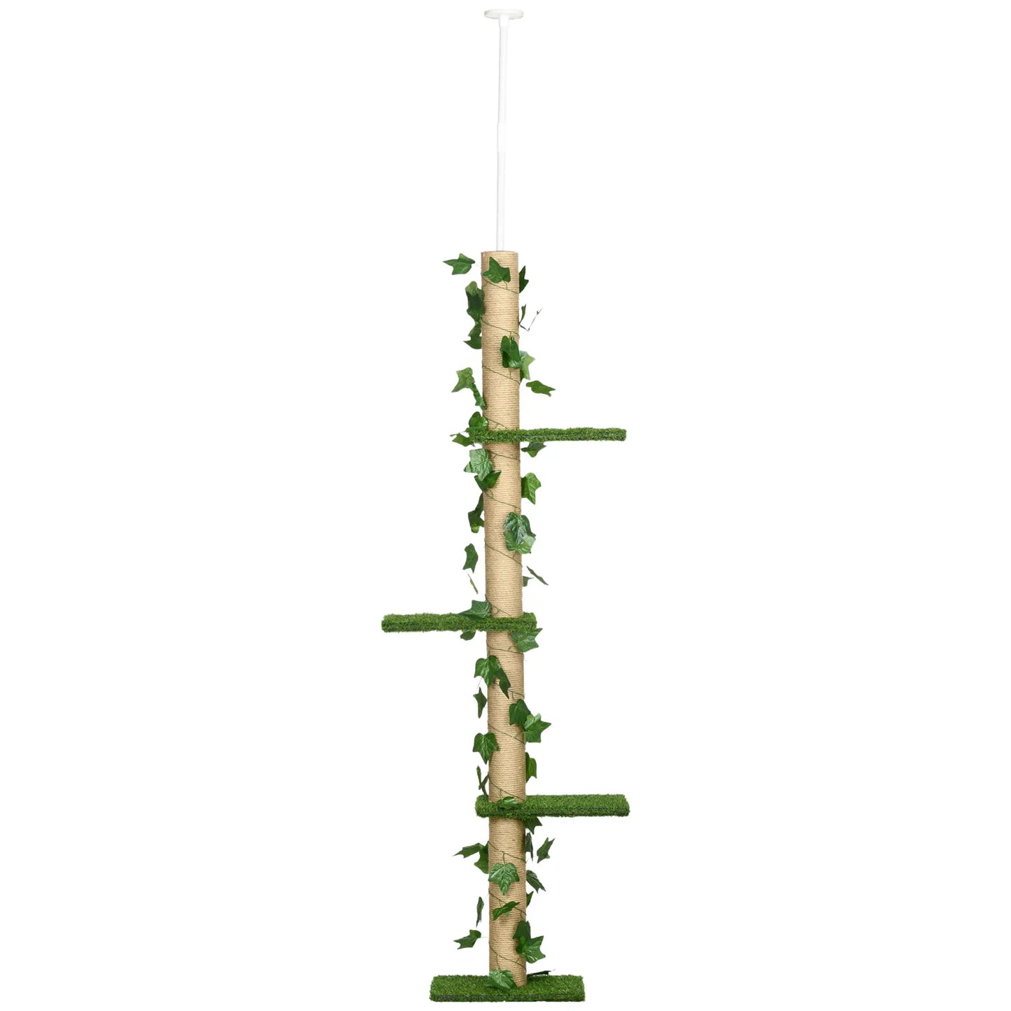 4-Tier Floor to Ceiling Cat Tree, Height 80-95Inches, Multi-Layer Activity Centre Floor to Ceiling Cat Trees at Gallery Canada