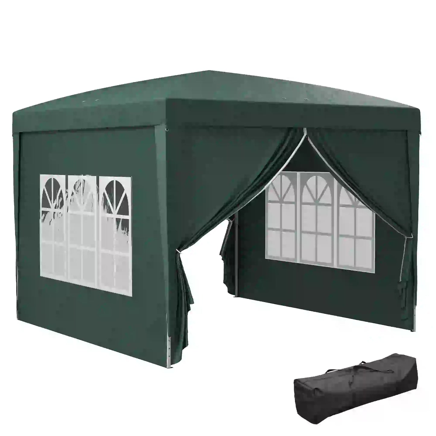 10'x10' Outdoor Pop Up Party Tent Wedding Gazebo, Dark Green Pop Up Canopies at Gallery Canada