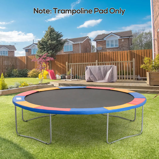 12ft Trampoline Pad, 144 Spring Safety Cover, EPE Foam, Colorful Trampolines Blue, Yellow and Red at Gallery Canada