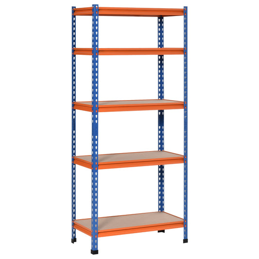 5-Tier Heavy Duty Garage Shelf, Metal Shelving Unit, Utility Shelves with Adjustable Shelves, Metal Frame, 31.5"x15.75"x71.75", (660lbs Per Shelf) 3300 lbs Capacity for Workshop, Shed, Office - Gallery Canada