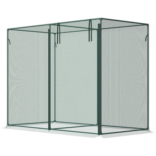 6.5 x 3.3ft Crop Cage, Garden Plant Protector with Single Zippered Door, Storage Bag and Ground Stakes, Green at Gallery Canada