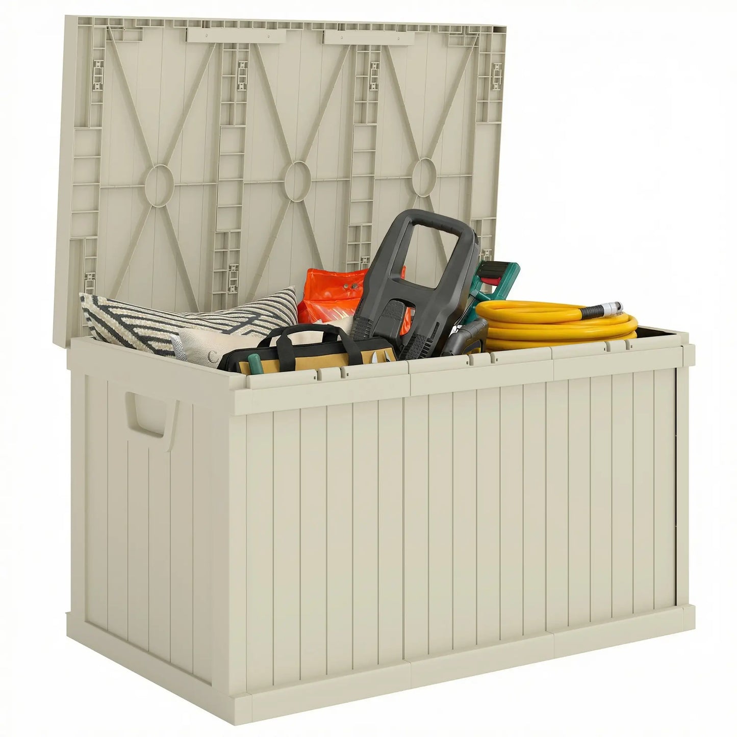70 Gallon Resin Deck Box, Waterproof Outdoor Storage Container Patio Storage Boxes at Gallery Canada