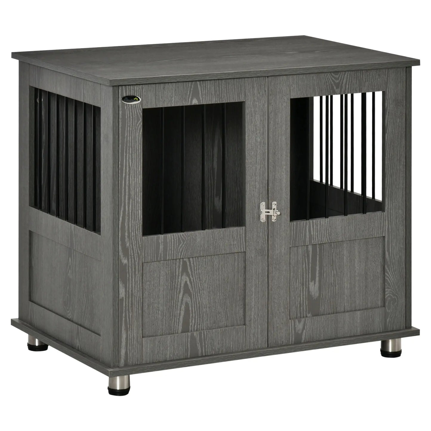 Dog Crate Furniture, Lockable Magnetic Door, Adjustable Feet, Grey Houses, Kennels & Pens at Gallery Canada