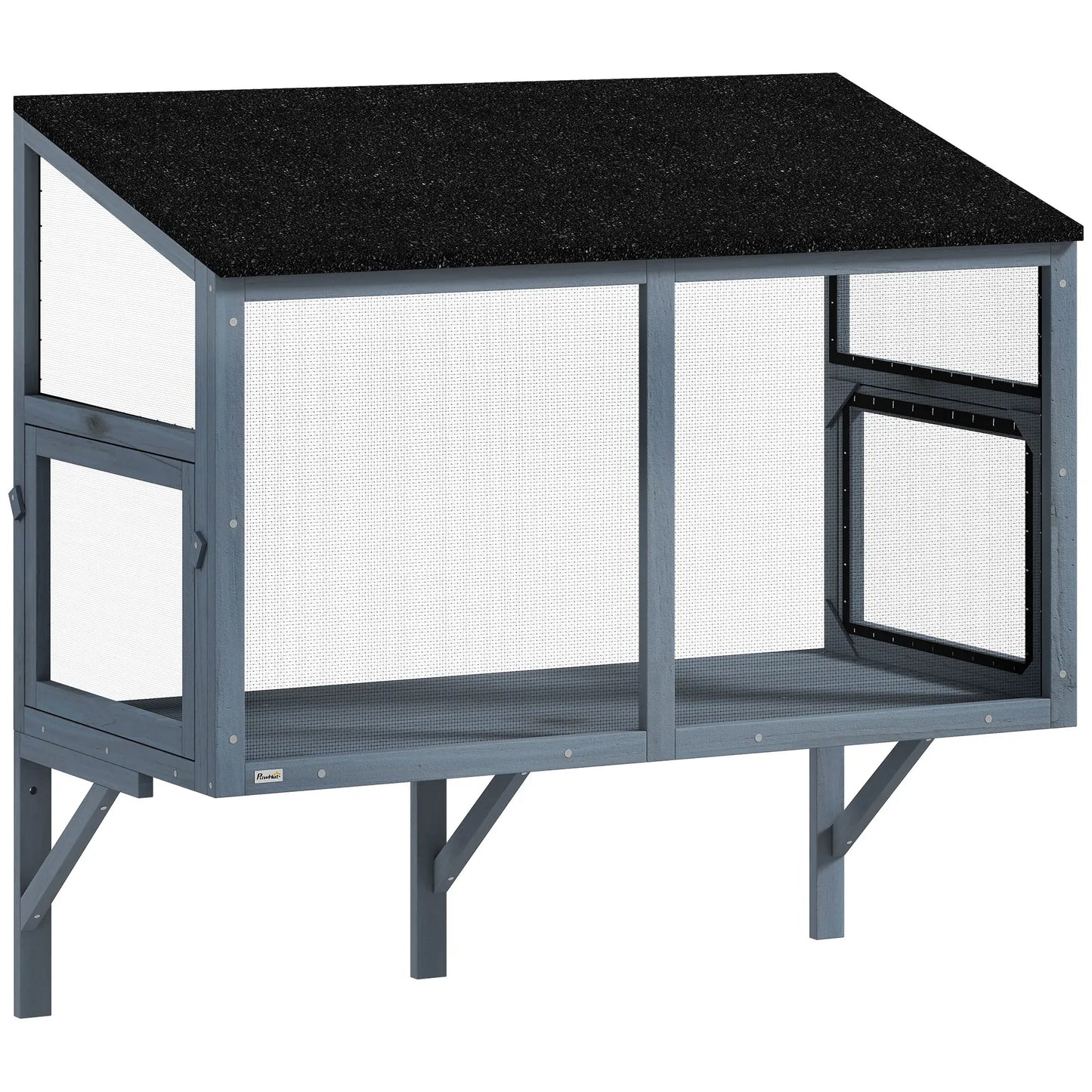 Outdoor Cat Enclosure, Expandable Wooden Cat House, 39.4"L Outdoor Cat Enclosures at Gallery Canada