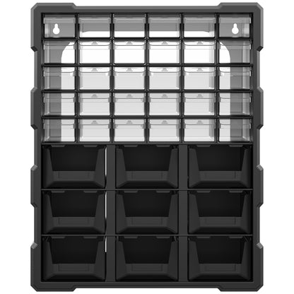 Plastic 39 Drawer Parts Organiser Wall Mount Storage Cabinet for Small Nuts Bolts Tool Black at Gallery Canada