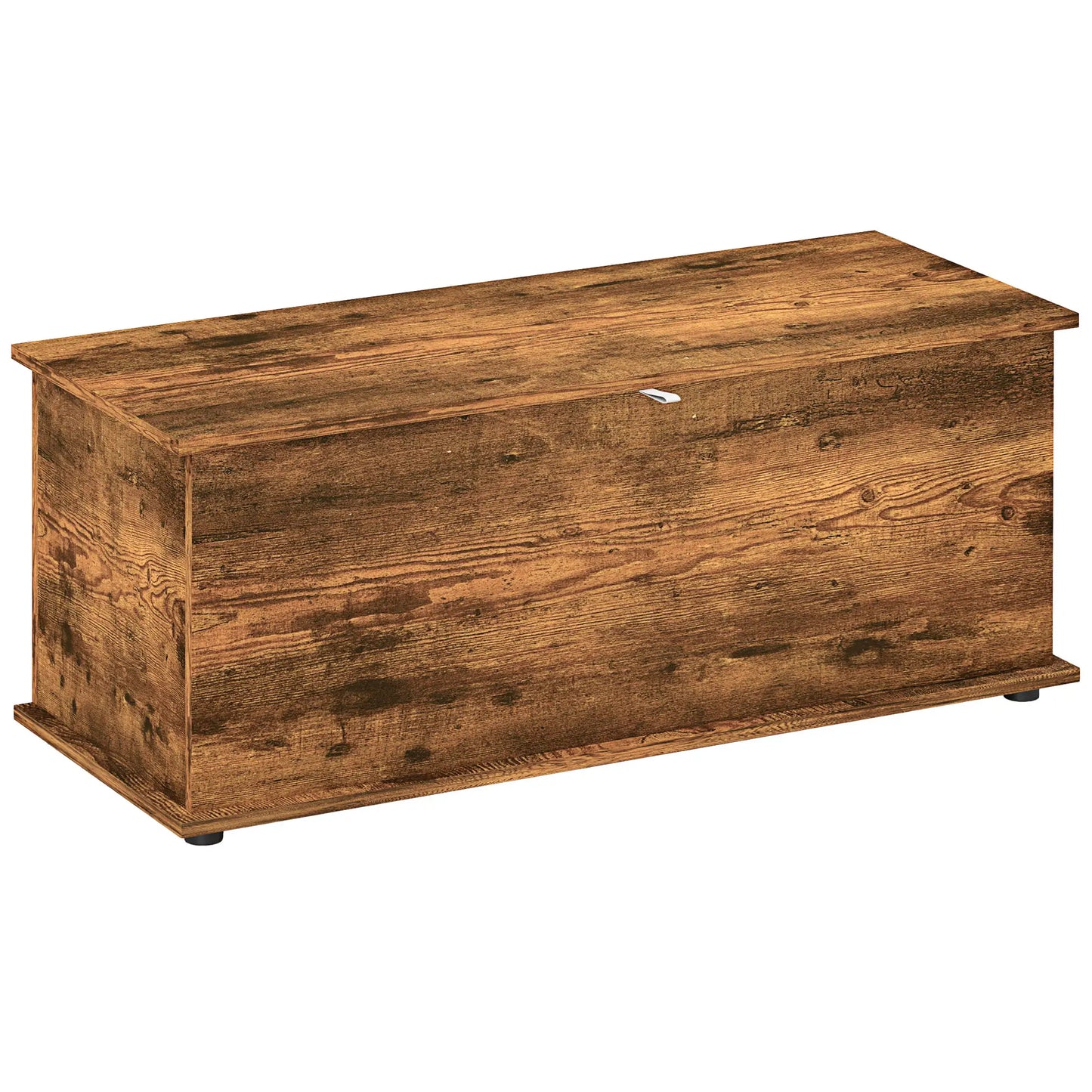 39.5" Storage Chest, Flip-Top Lid, Entryway Bench, Rustic Brown, Brown Storage Ottomans & Benches at Gallery Canada
