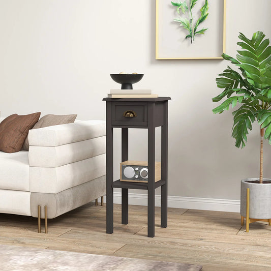 2-Tier Side Table with Drawer, Shelf, End Table for Living Room Side Tables Coffee at Gallery Canada