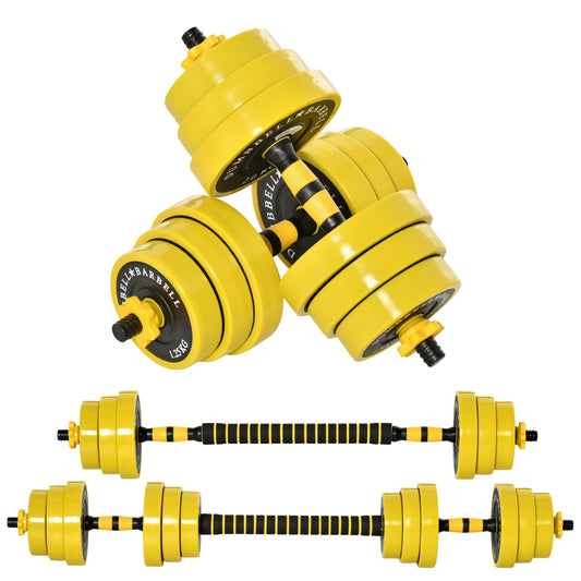 44lbs Dumbbell &; Barbell Adjustable Set Plate Bar Clamp Rod Home Gym Sports Area Exercise Ergonomic at Gallery Canada