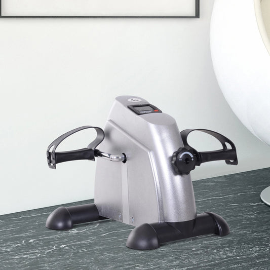 Portable Mini Pedal Exercise Bike, LCD Display, Silver Exercise & Stationary Bikes Silver at Gallery Canada