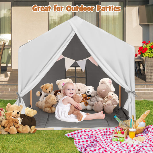 Kids Play Tent With Washable Cotton Mat, Gray Play Tents & Playhouse Gray at Gallery Canada