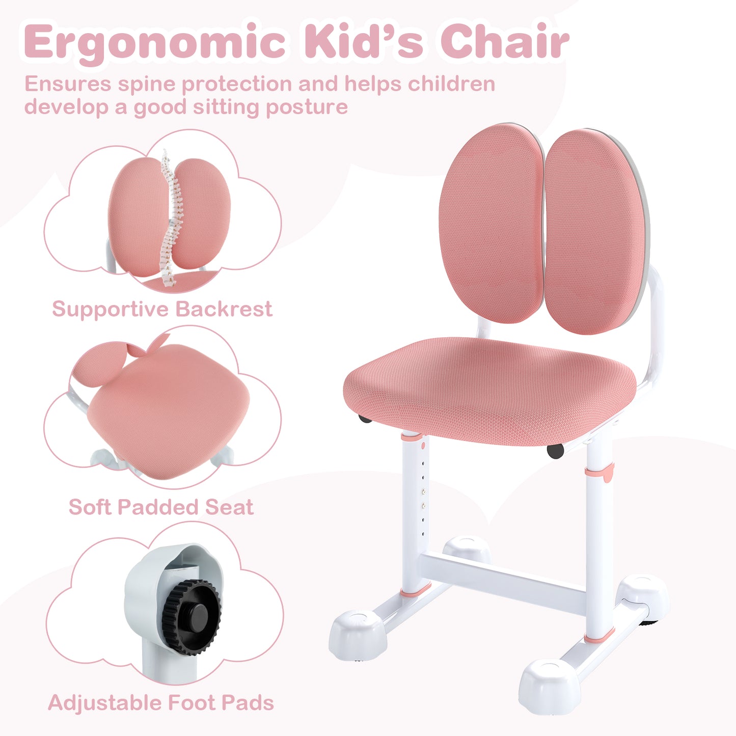 Kids Study Desk, Tilt Desktop, Pen Holder, Pink Kids Table & Chair Sets at Gallery Canada