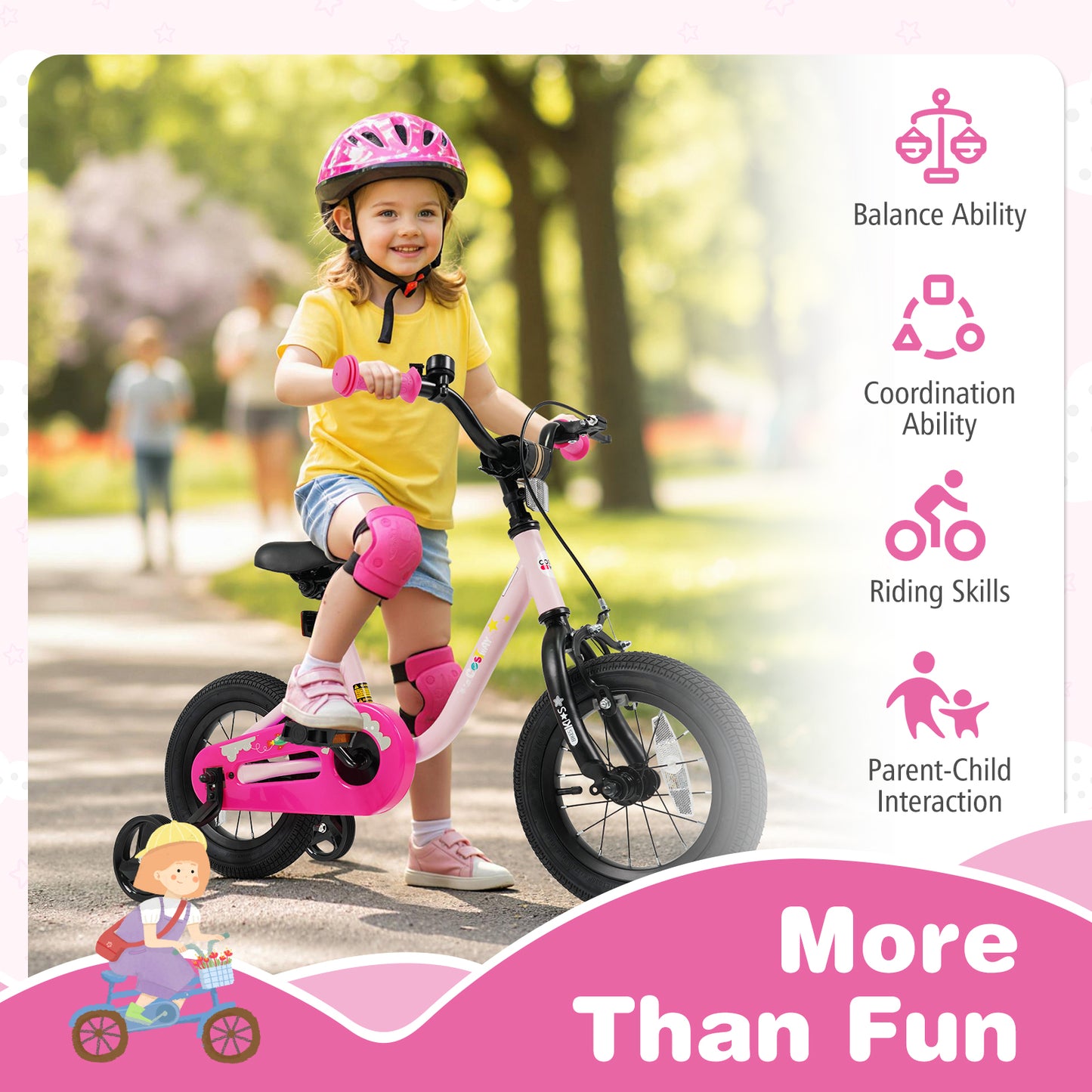 Kids Bike For 3-7 Years Old, 12 Inch, Children Bicycle, Pink Kids Bike at Gallery Canada