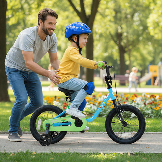 Kids Bike For 3-7 Years Old, 14 Inches, Blue