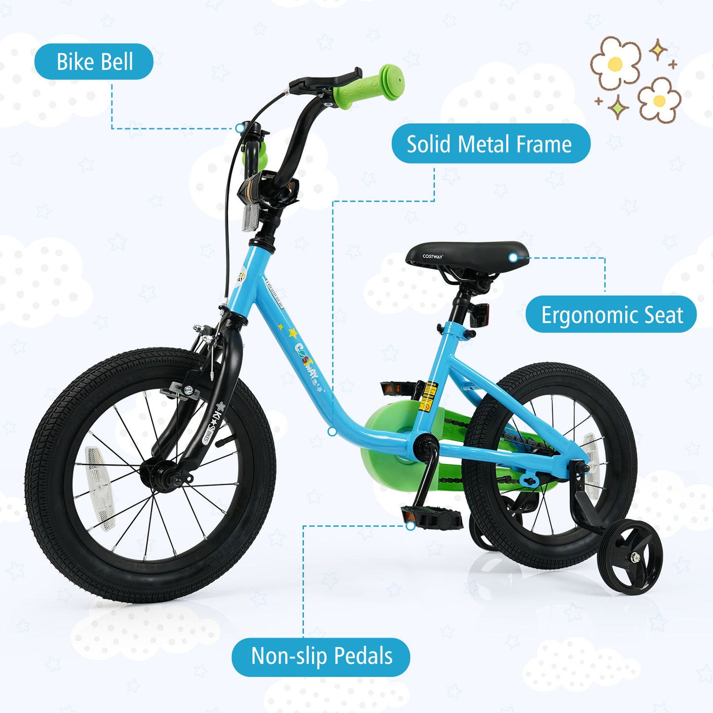 Kids Bike For 3-7 Years Old, 14 Inches, Blue Kids Bike at Gallery Canada
