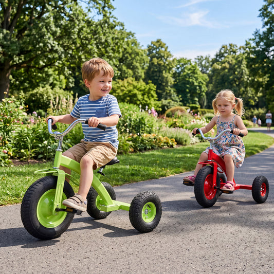 Kids Carbon Steel Bike with 15 Inch Inflatable Rubber Tires, Green Kids Bike Green at Gallery Canada