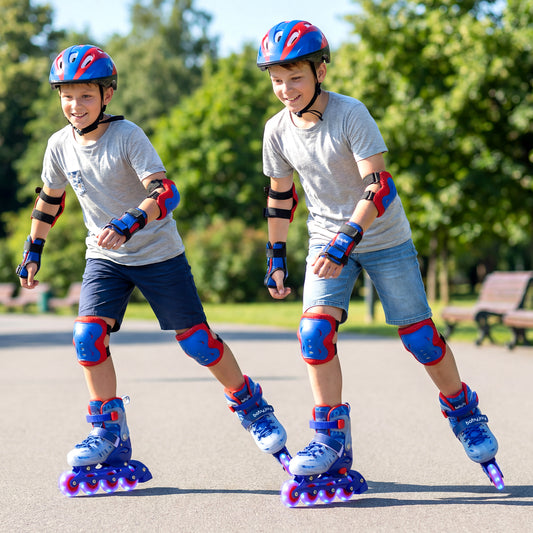 Kids Inline Skates With Light Up Wheels, Ages 9-14, Blue Toy Sports Blue at Gallery Canada
