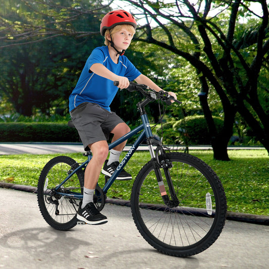 Kids Mountain Bike, 24 Inch, Child Bicycle For Boys Girls, Navy Kids Bike Navy at Gallery Canada