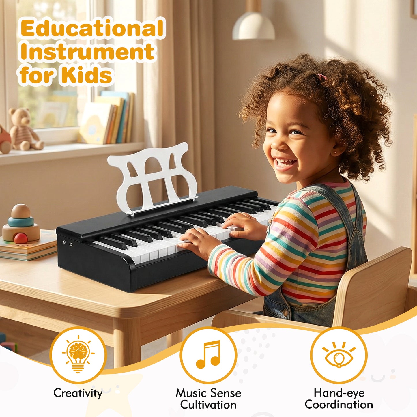 Kids Piano Keyboard 30 Keys Digital Piano with Music Stand, Black Pianos & Keyboards at Gallery Canada