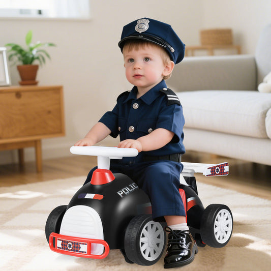 Kids Ride On Car Sliding Toy with Music and Under-Seat Storage, Black & Red Push & Pedal Ride On Toys Black & Red at Gallery Canada