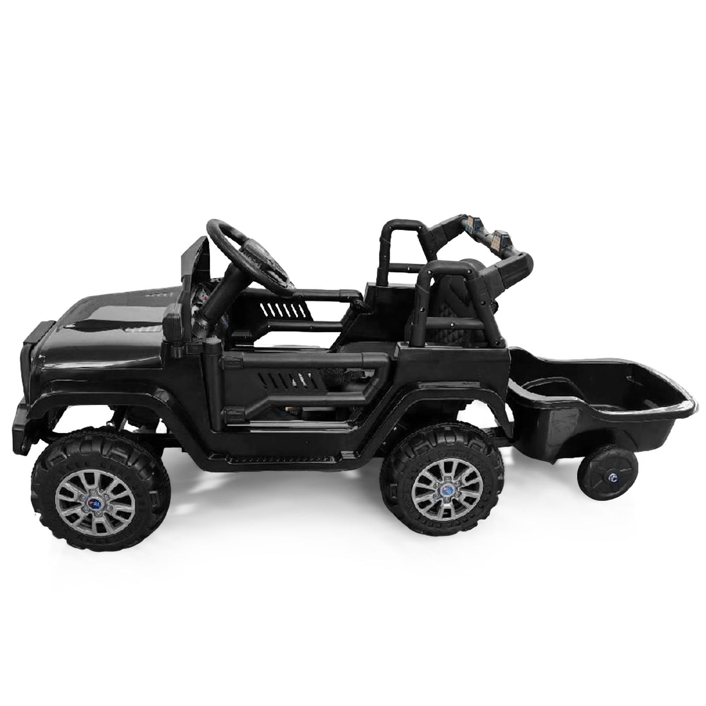 Kids Ride On UTV Car with Detachable Trailer 12V Battery Powered Ride On Truck, Black Powered Ride On Toys Black at Gallery Canada