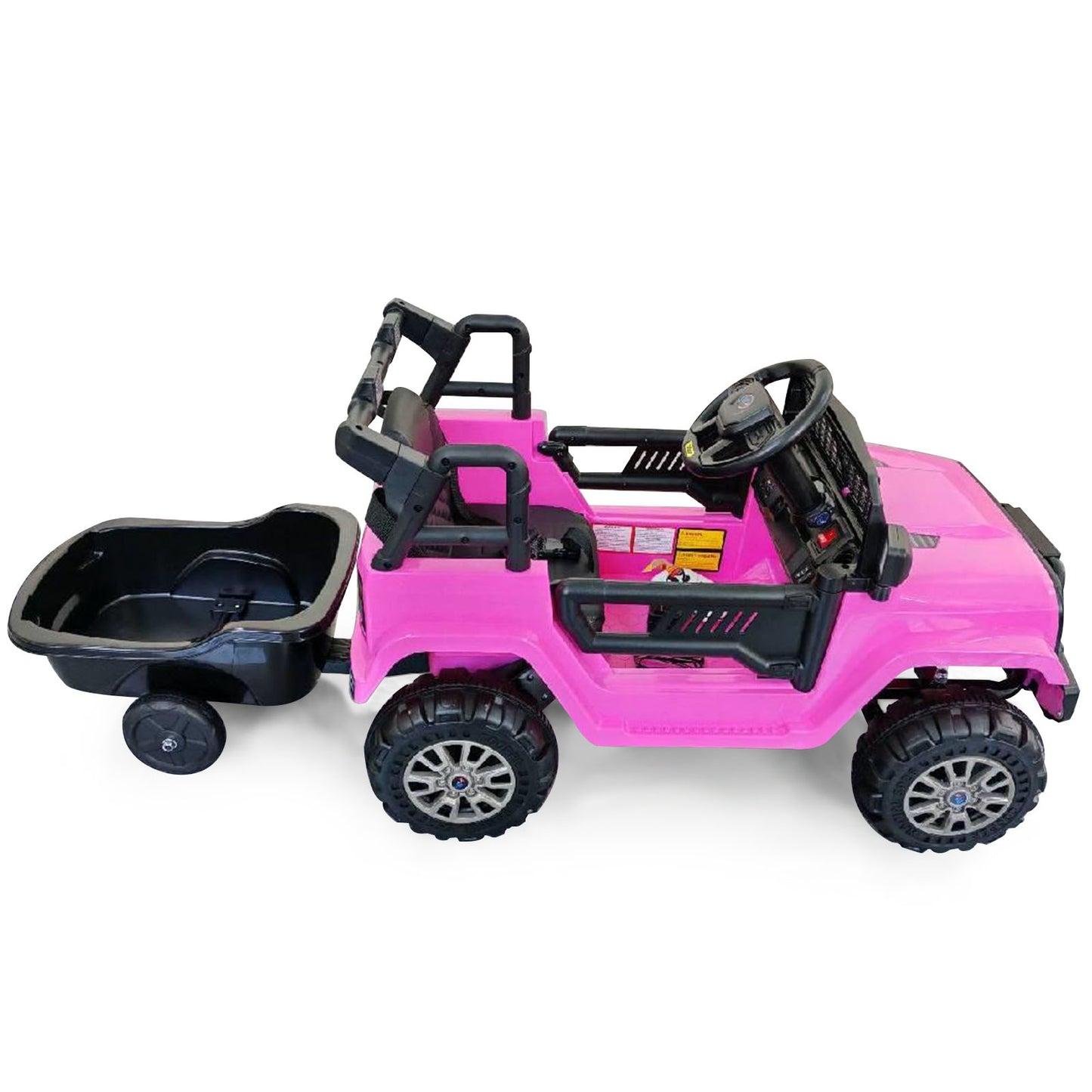 Kids Ride On UTV Car with Detachable Trailer 12V Battery Powered Ride On Truck, Pink Powered Ride On Toys Pink at Gallery Canada