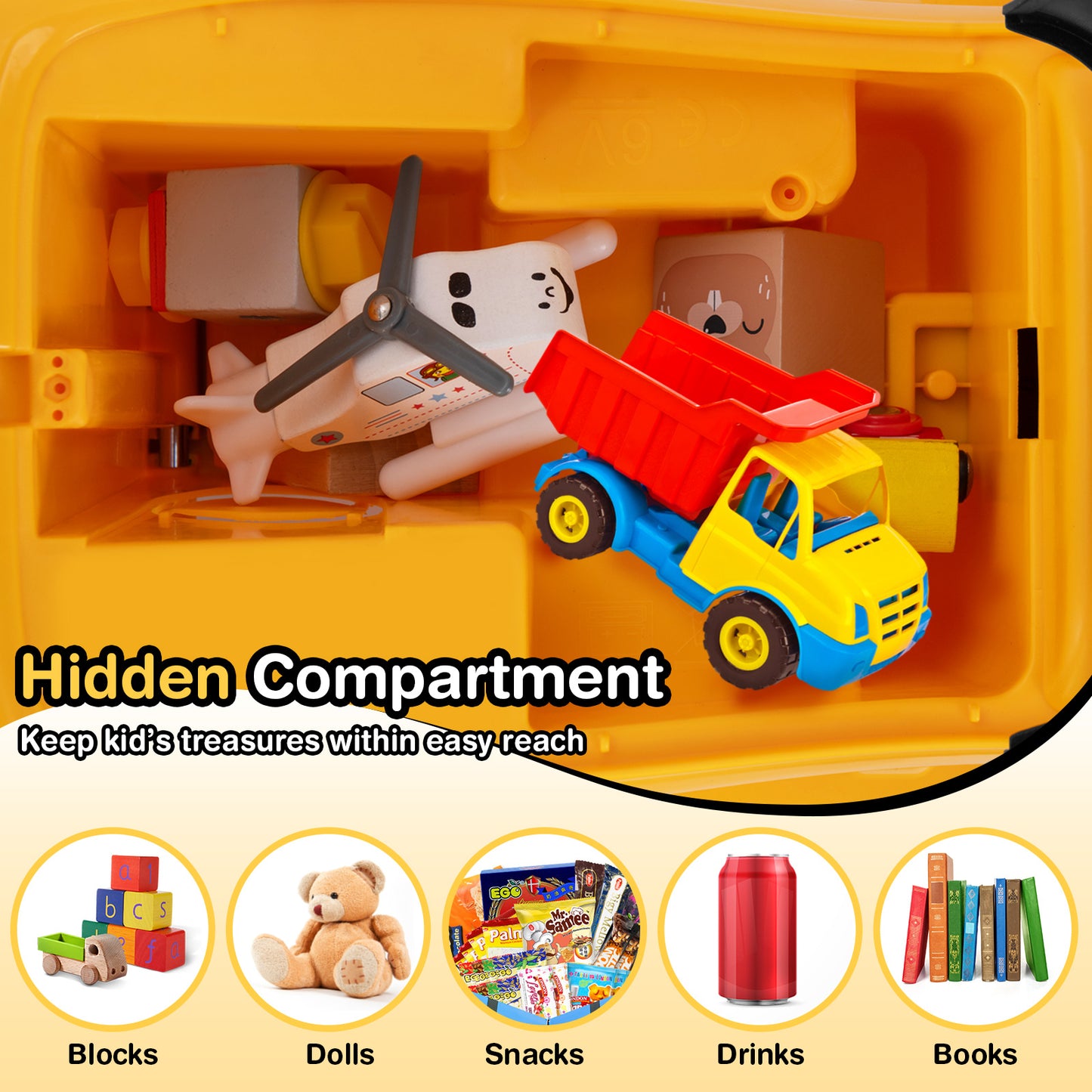 Kids Ride On Excavator, Adjustable Shovel, Yellow Push & Pedal Ride On Toys at Gallery Canada