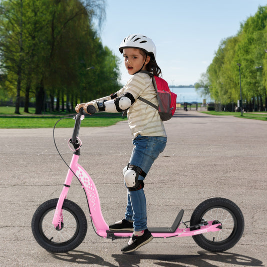 Kids Scooter, Adjustable Height, 12-Inch Wheels, Pink Scooters Pink at Gallery Canada