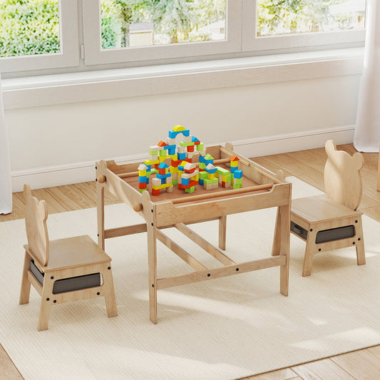 Kids Table And Chairs Set, Reversible Whiteboard, Panda-Shaped Kids Table & Chair Sets Options at Gallery Canada