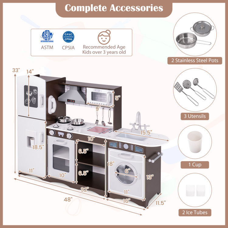 Kids Toy Storage & Pretend Play Kitchen Bundle Play Kitchen Sets at Gallery Canada