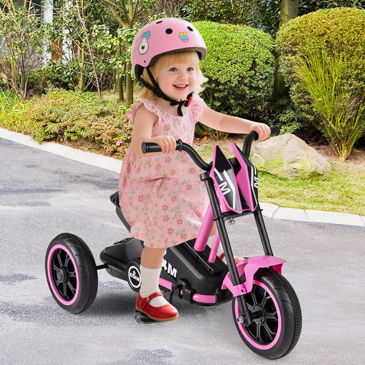 Kids Tricycle 3-Wheel Toddler Bike with Foot Pedals Forward Backward, Pink Balance Bikes Pink at Gallery Canada