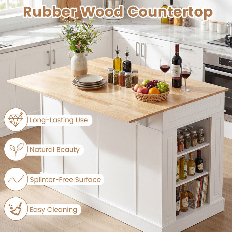 Kitchen Island With Storage, 2 Counter Height Solid Wood Bar Stools Kitchen & Dining at Gallery Canada