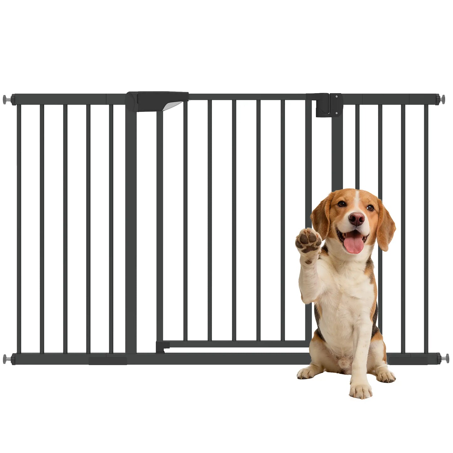 Baby Gate, Pet Safety Gate, 30"-51" Wide, Auto-Close, Black Pet Gates at Gallery Canada