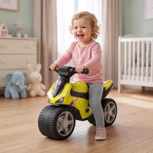 Balance Bike With Music, Wide Tires, Green Riding & Rocking Toys Green at Gallery Canada