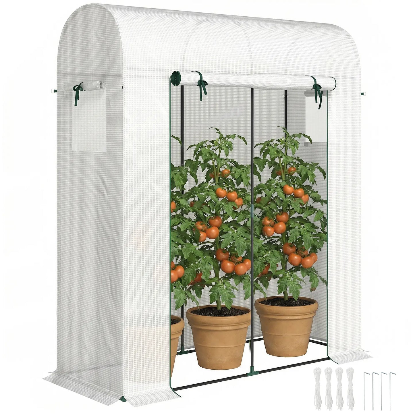 Mini Greenhouse, Portable Garden House, 6' x 2' x 6.6', White Portable Greenhouses at Gallery Canada