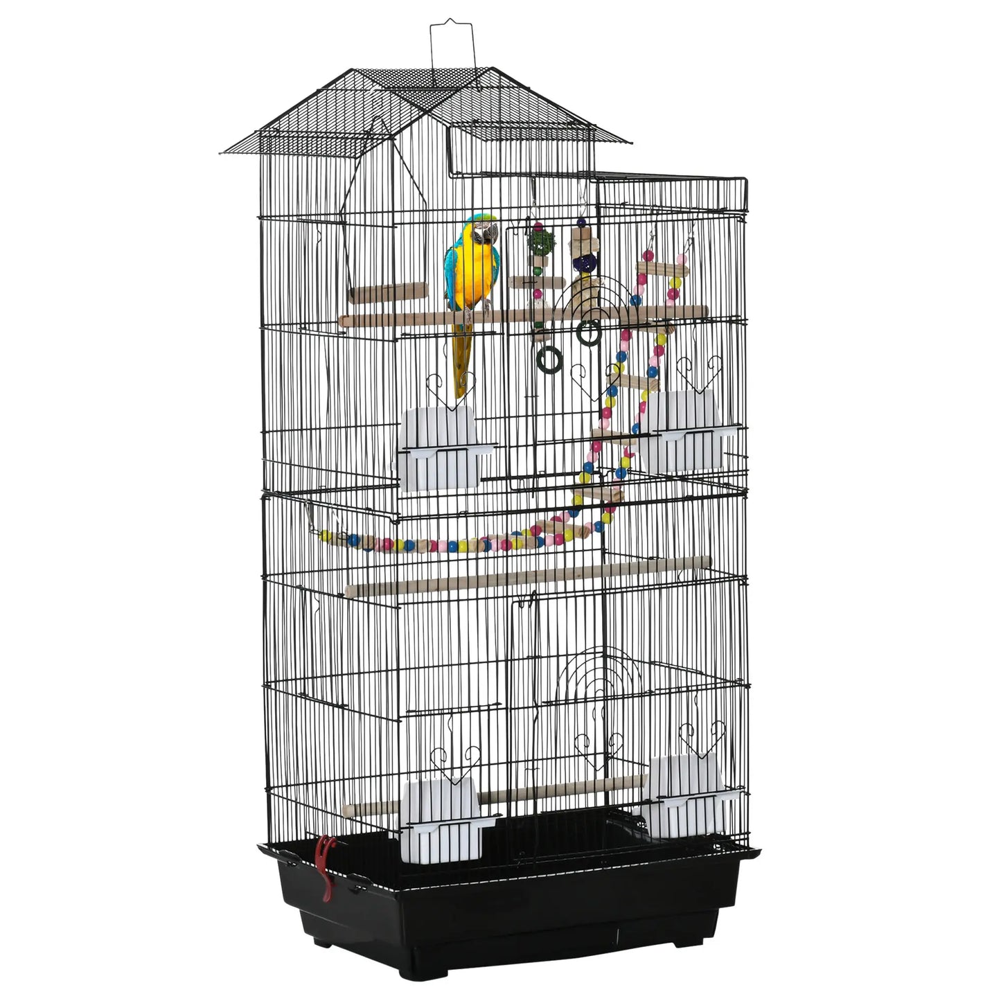 39" Bird Cage for Small Birds, with Ladder, Swing, Toys, Perches Bird Cages at Gallery Canada