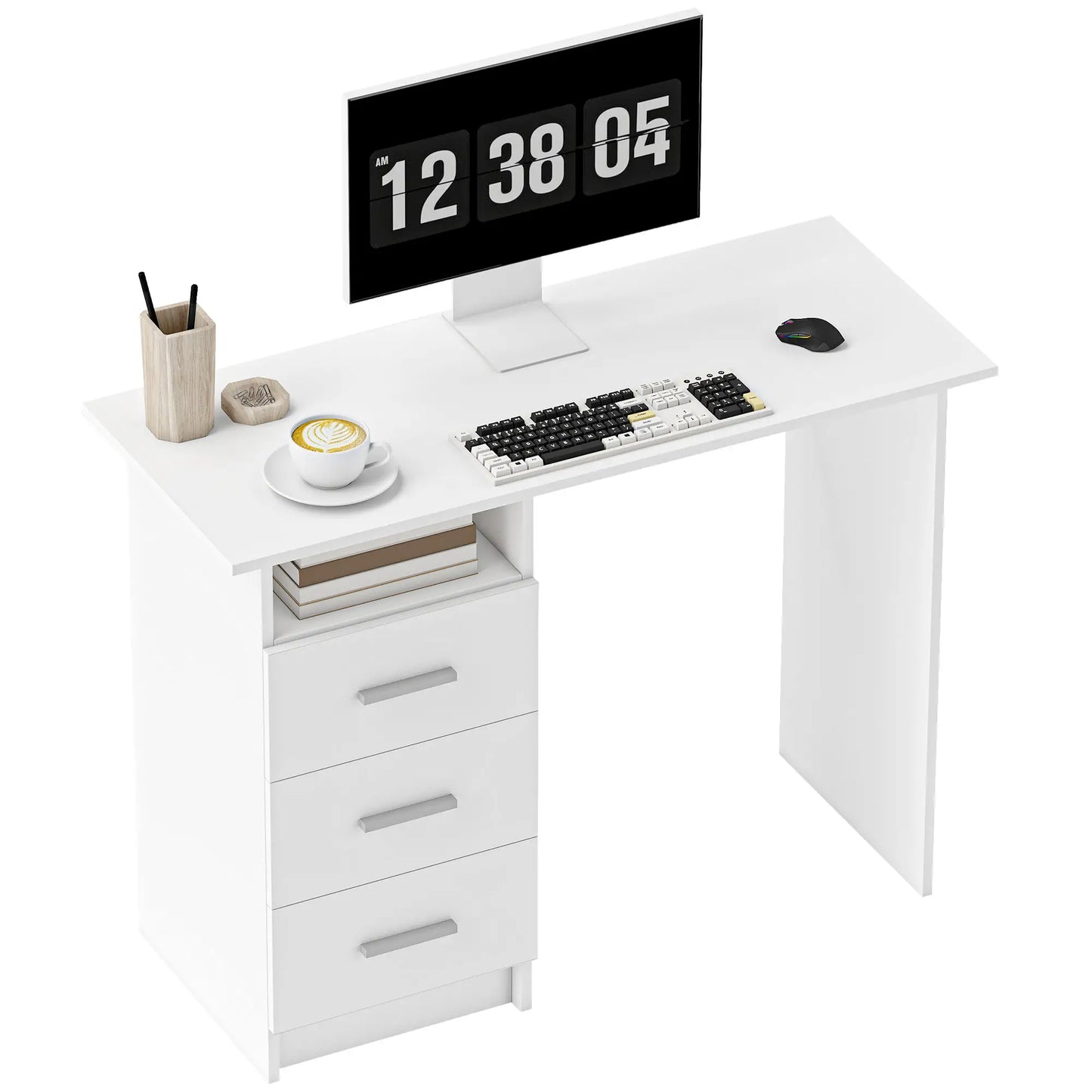 Computer Desk with Drawers, 40 Inch Home Office Desk Computer Desks at Gallery Canada