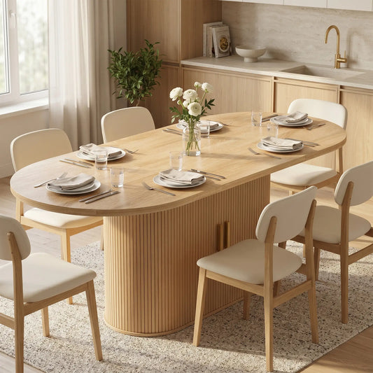 Modern Farmhouse Dining Table, Oak Dining Tables Oak at Gallery Canada