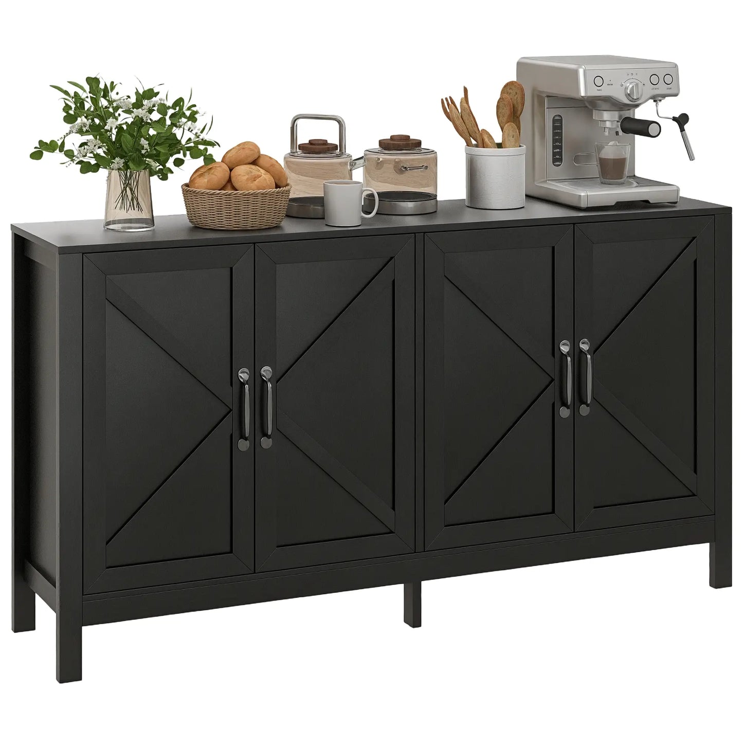 Sideboard Buffet, Storage Cabinet, TV Stand for 65 Inches, Black Oak Bar Cabinets at Gallery Canada