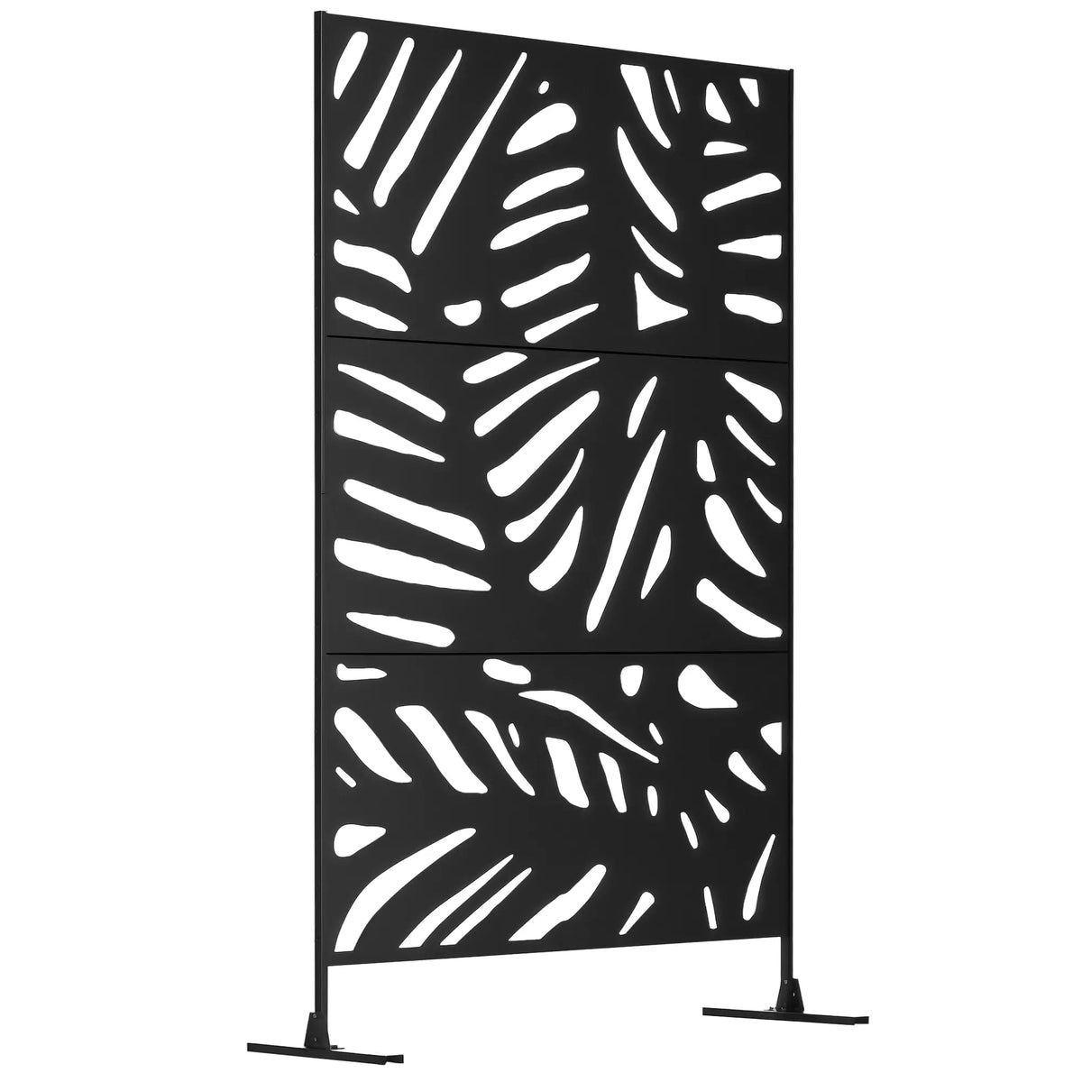 Freestanding Outdoor Privacy Screen, Metal Divider for Garden, Backyard, Black Side Awnings at Gallery Canada