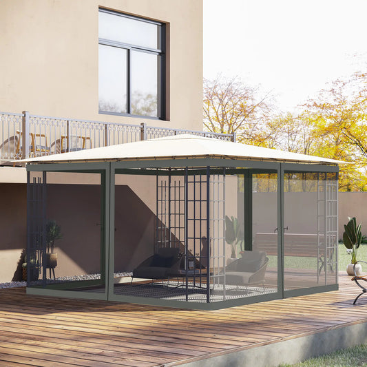 Replacement Mosquito Netting, Gazebo 12' x 12', Black Screen Walls, Zippers, Black Gazebos Black, Dark Grey at Gallery Canada