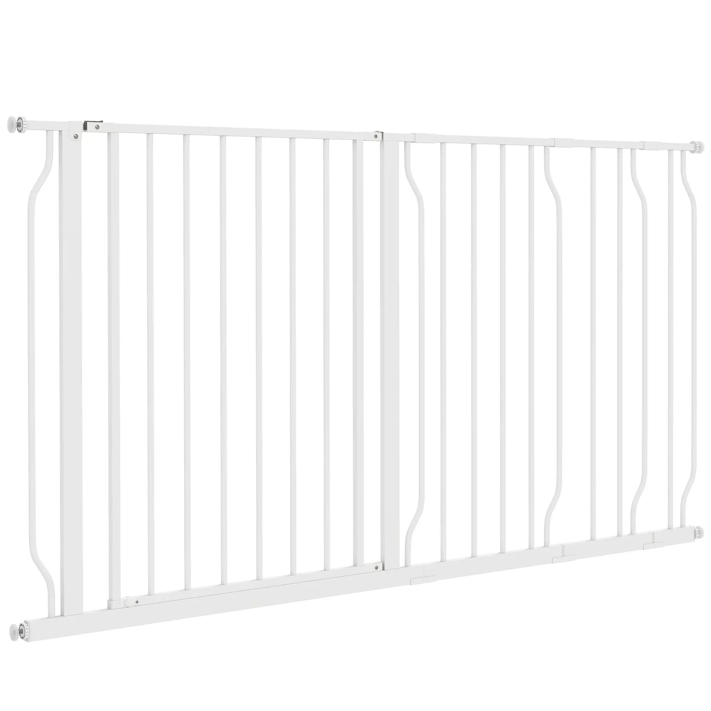 30"-57" Easy Install Pet Gate, Door & Double Lock, Extra Wide, White Houses, Kennels & Pens at Gallery Canada