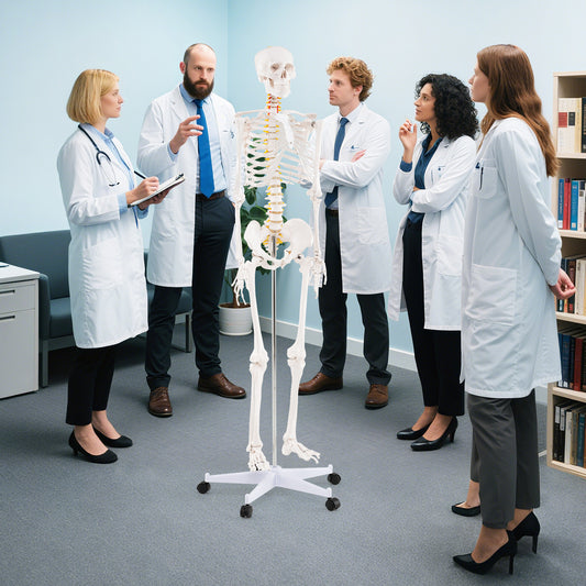 Life Size Human Skeleton Model, Anatomical With Nerves System, White Holiday Decor White at Gallery Canada