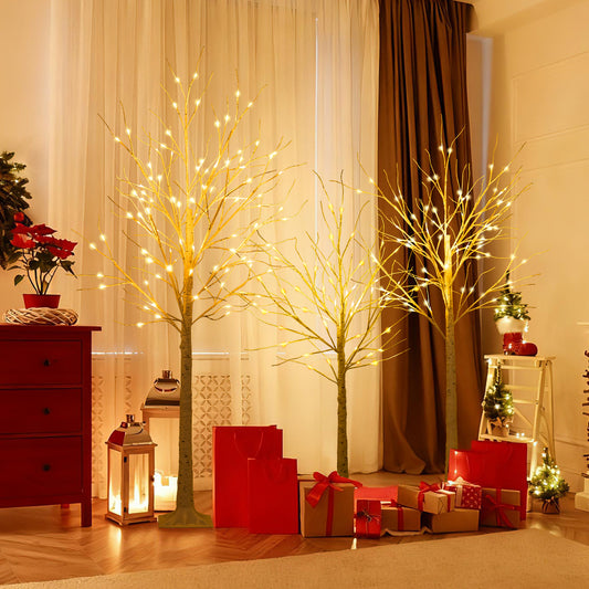 Pre-Lit Artificial Christmas Tree Set, 4/5/6 FT, White Christmas Tree White at Gallery Canada