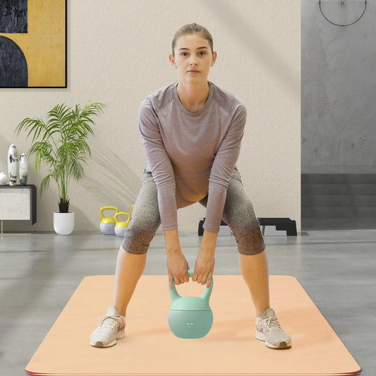 18 lb Soft Kettlebell, Sand Filled, Grip Handle, Full Body Workout Strength Training Equipment Green at Gallery Canada