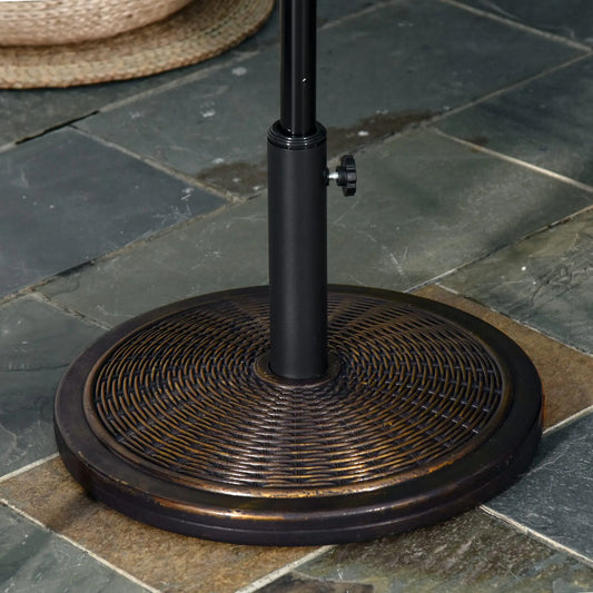 29LBS Offset Patio Umbrella Stand, Fits Φ1.4", Φ1.5", Φ1.9", Black Umbrella Bases Antique Bronze at Gallery Canada
