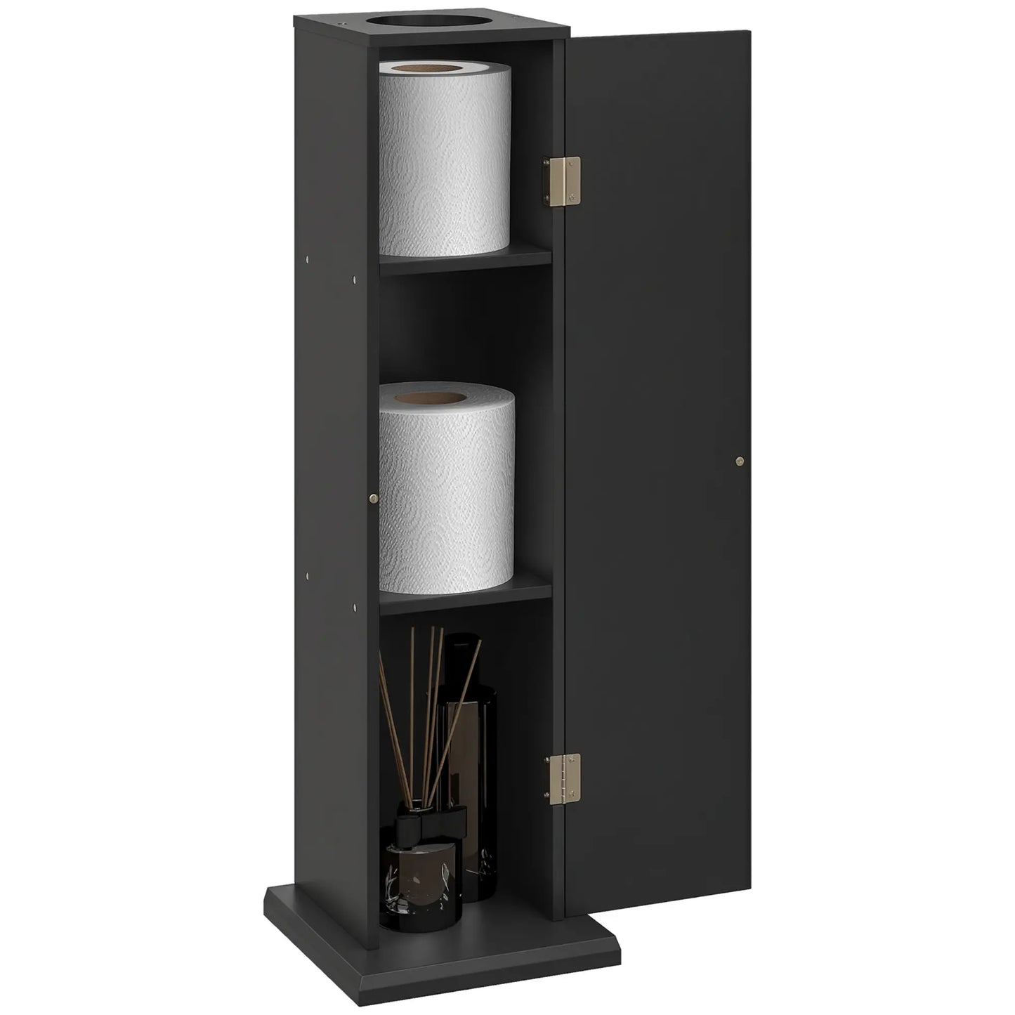 Small Toilet Paper Cabinet, Bathroom Corner Storage, Black Bathroom Cabinets at Gallery Canada