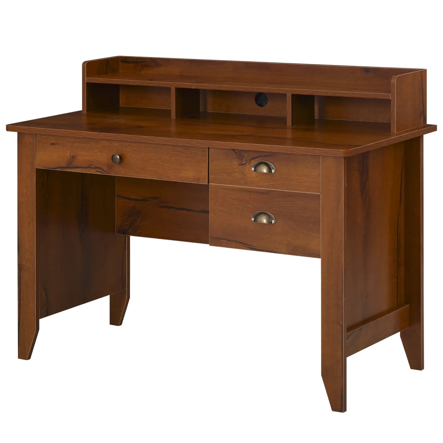 Computer Desk with Storage, Drawers, Shelf, Office Table, Brown Writing Desks at Gallery Canada