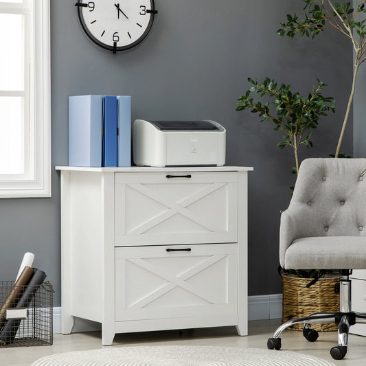 Vertical File Cabinet, Hanging Bars, A4 Size, 29.9"x 19.7"x 30.3", White Office Cabinets & Cupboards White at Gallery Canada
